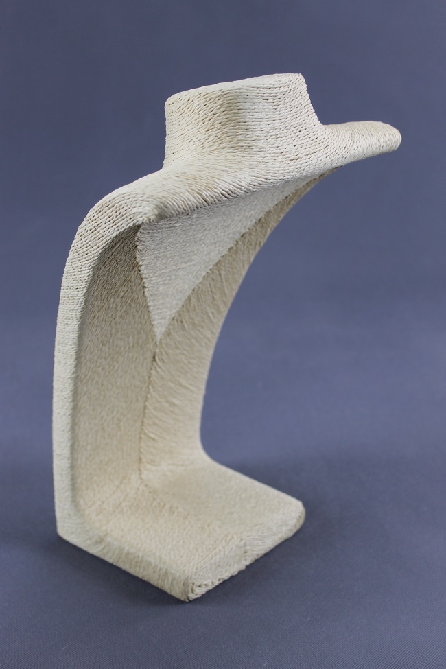 Dekolt, stojánek, stojan na šperky provázkový 36cm bílý  