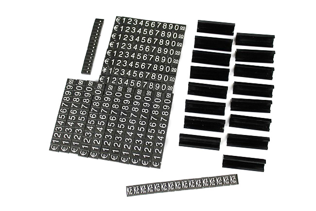 Plastové cenovky 3D bílé prolis Kč