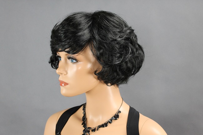 Elementrix dámská paruka krátká, černá 409