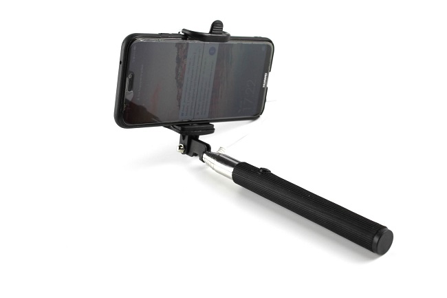 Elementrix selfie tyč 86cm černá s držákem  