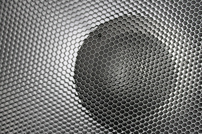 Stříbrný beauty dish 42cm s voštinou a difuzérem 1