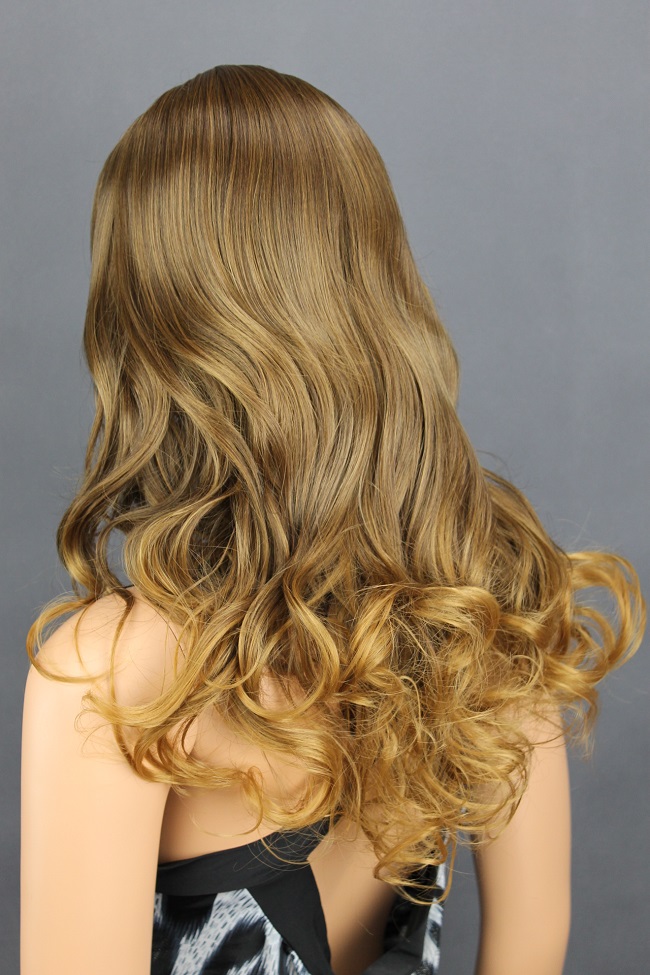 Dámská paruka středně dlouhá, ombre,kaštanová  295