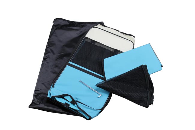 Klec pro psa, látková přepravka, výběh, vel. L, světle modrá  