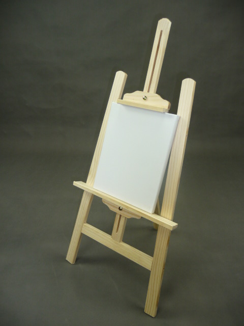 Ateliérový dřevěný malířský stojan 63cm nesložený  