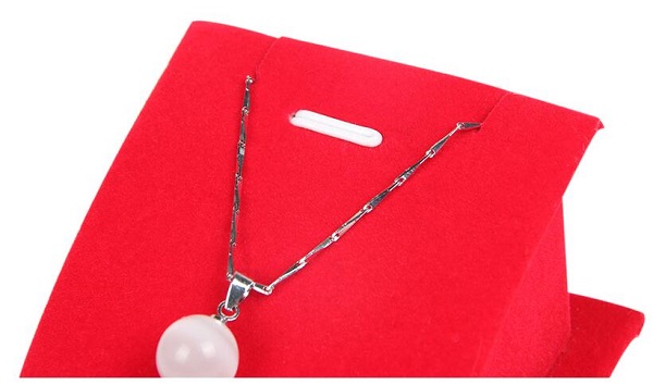 Stojánek, stojan na prstýnky, naušnice červený samet 