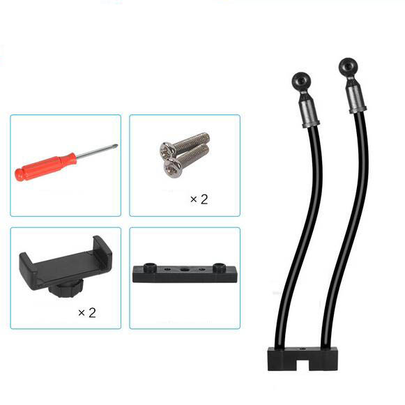 Elementrix držák 2 mobilu na stojan pro mikrofón
