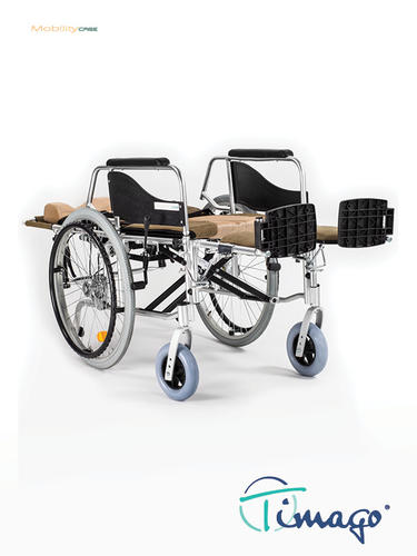 Invalidní vozík polohovací Timago STABLE (ALH008) 42cm, barva hnědo-béžová, nosnost 100kg