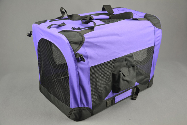 Klec pro psa, přepravní klec, látková přepravka, vel. L fialová  