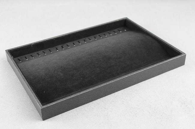 Plato na uložení, vystavení šperků PT9 černý samet  