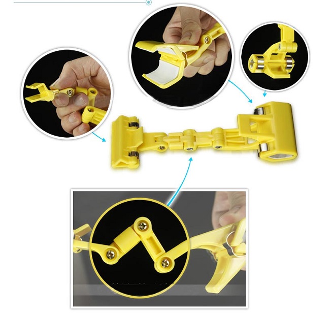 Memo clip, držák na cenovky kloubový žlutý  