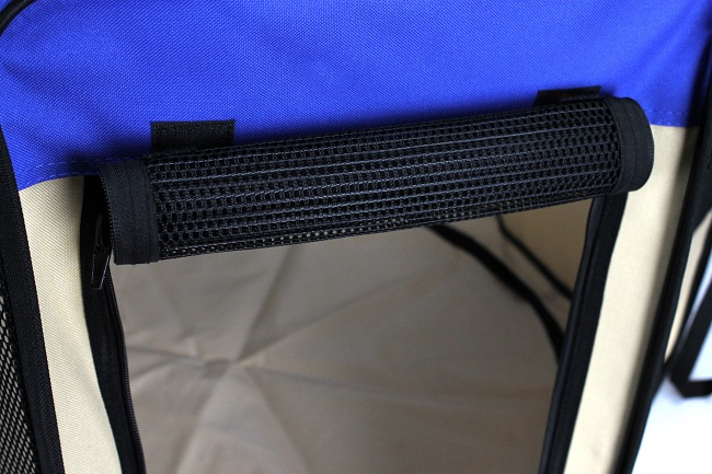 Klec pro psa, látková přepravka, výběh, modrá