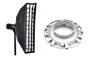 Strip softbox s voštinou, otočný 22x95cm Bowens
