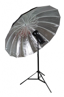 Studiový fotografický deštník 180cm stříbrný 16  