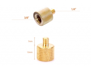 Redukce 3/8" na 1/4"  mosaz