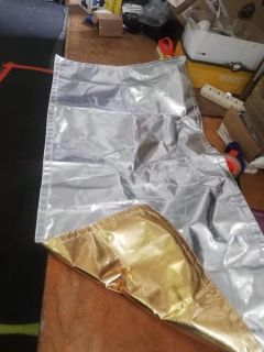R12 Odrazoé plátno 60x120cm 2 v 1 zlato stříbrné