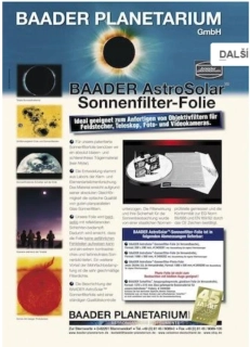 FILTR BAADER FOLIE A4 ASTRO SOLAR ND 5.0 VIZUAL (SLUNEČNÍ)