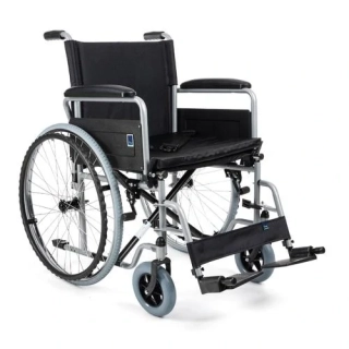 Invalidní vozík Timago Classic 43 cm / stříbrná, nosnost 115 kg, pneumatická kola
