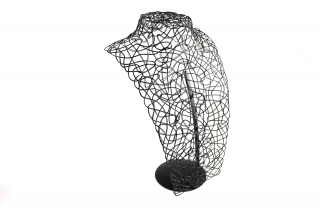 Dekolt na šperky kovový 27cm černý L