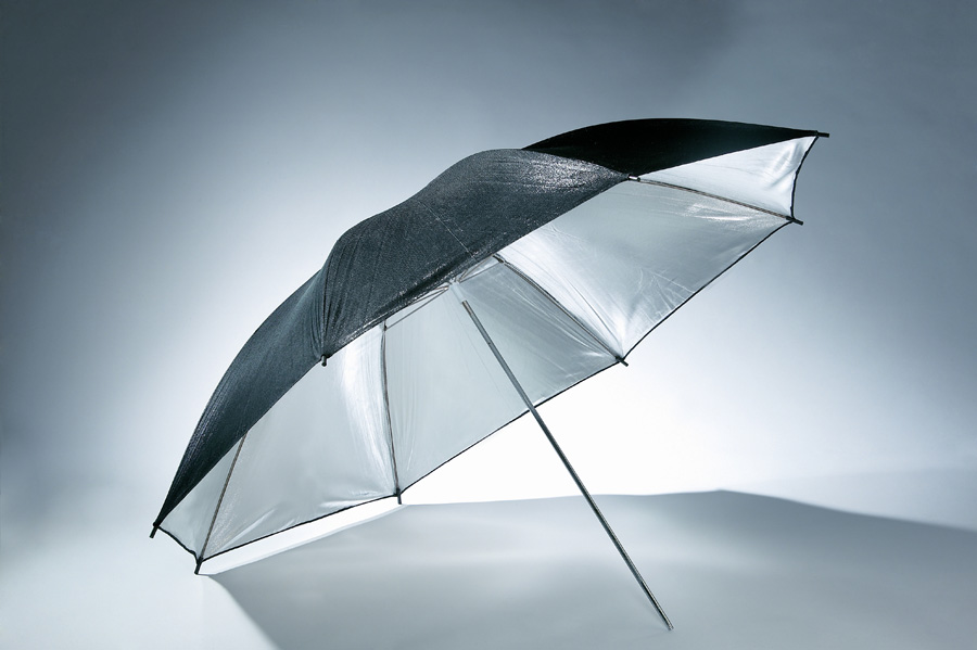 Studiový fotografický deštník 102cm stříbrný